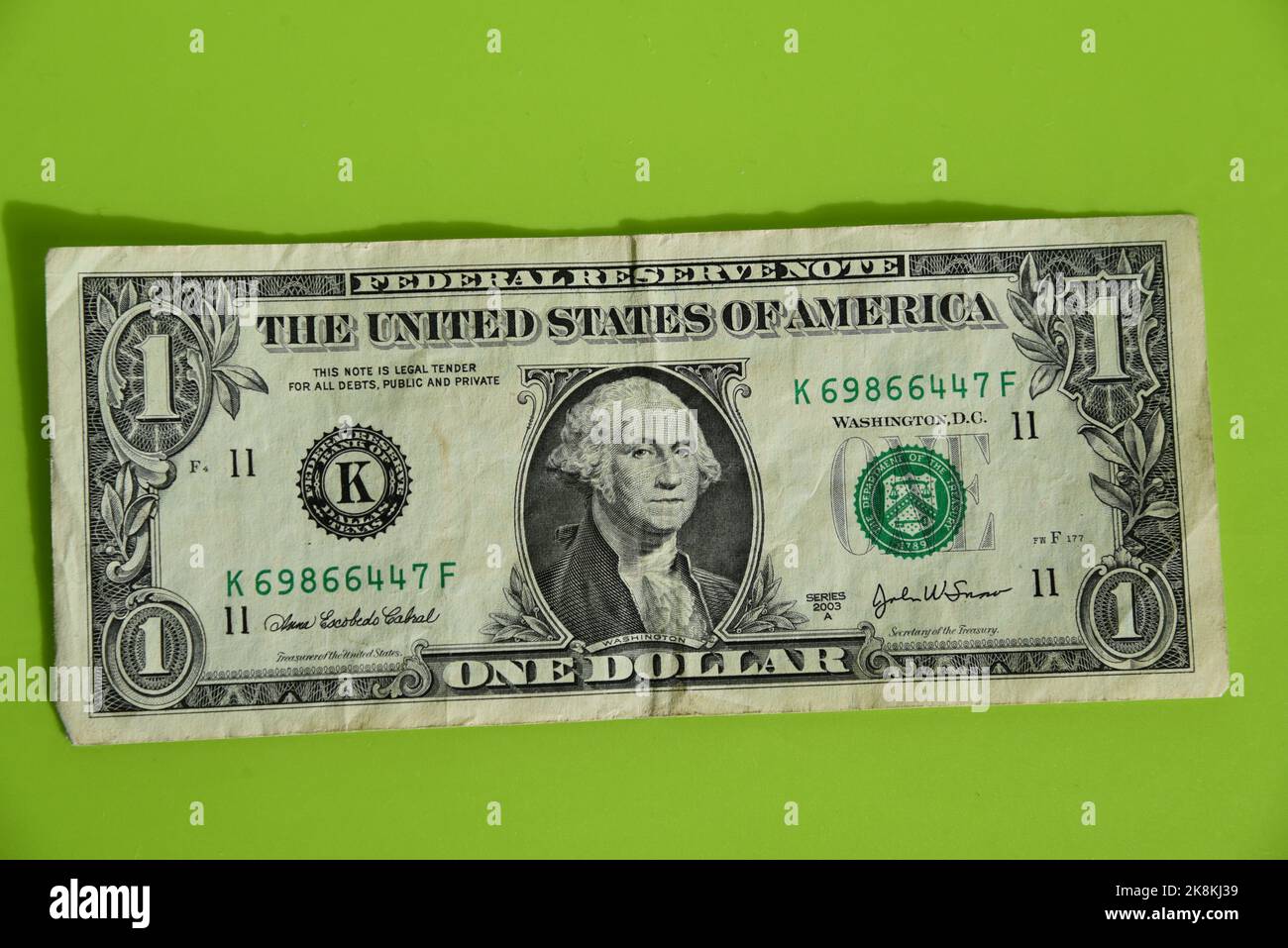 a one dollar bank note Stock Photo