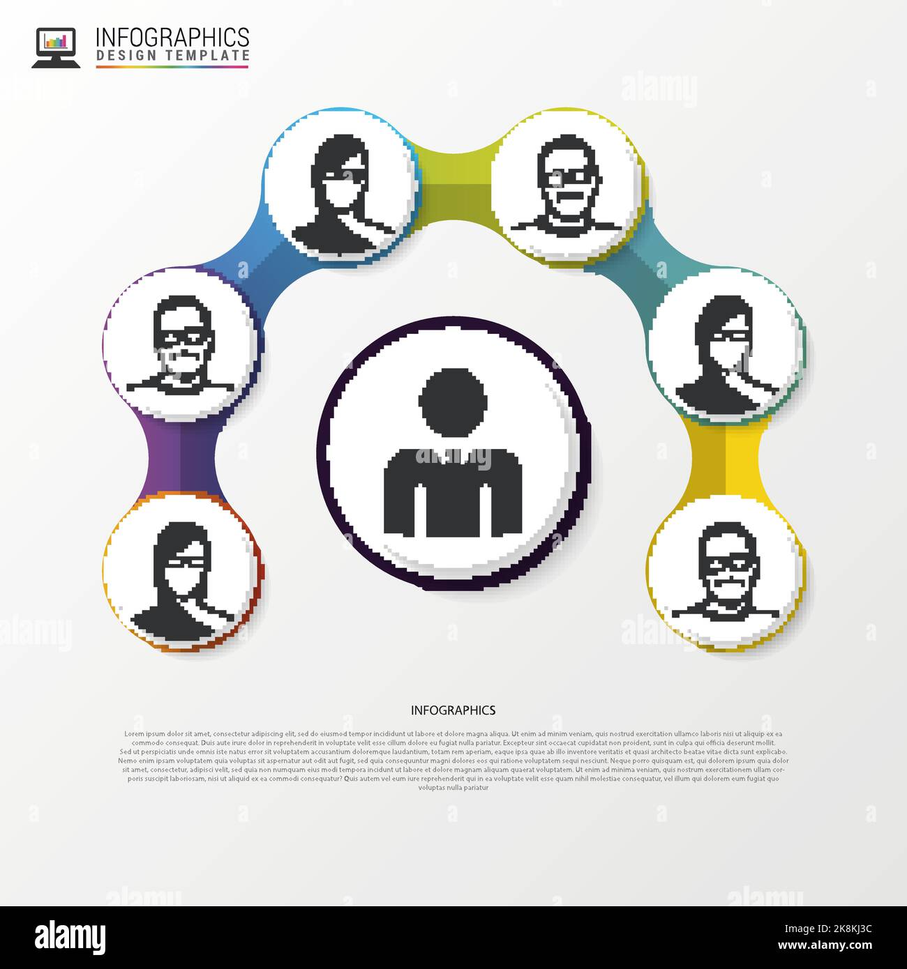 Communcation Concept. Infographic design template. Vector illustration ...