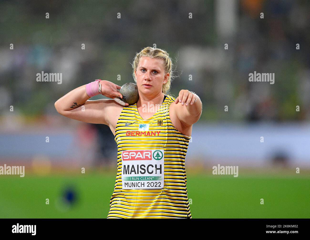 Katharina MAISCH (GER/ 8th place) action, women's final shot put on