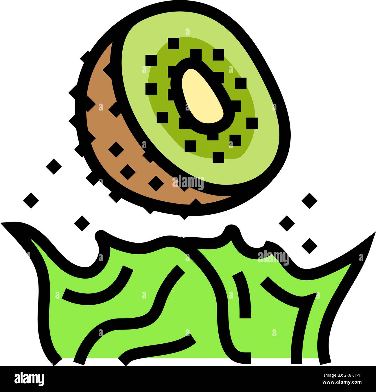 juice kiwi splash color icon vector illustration Stock Vector Image