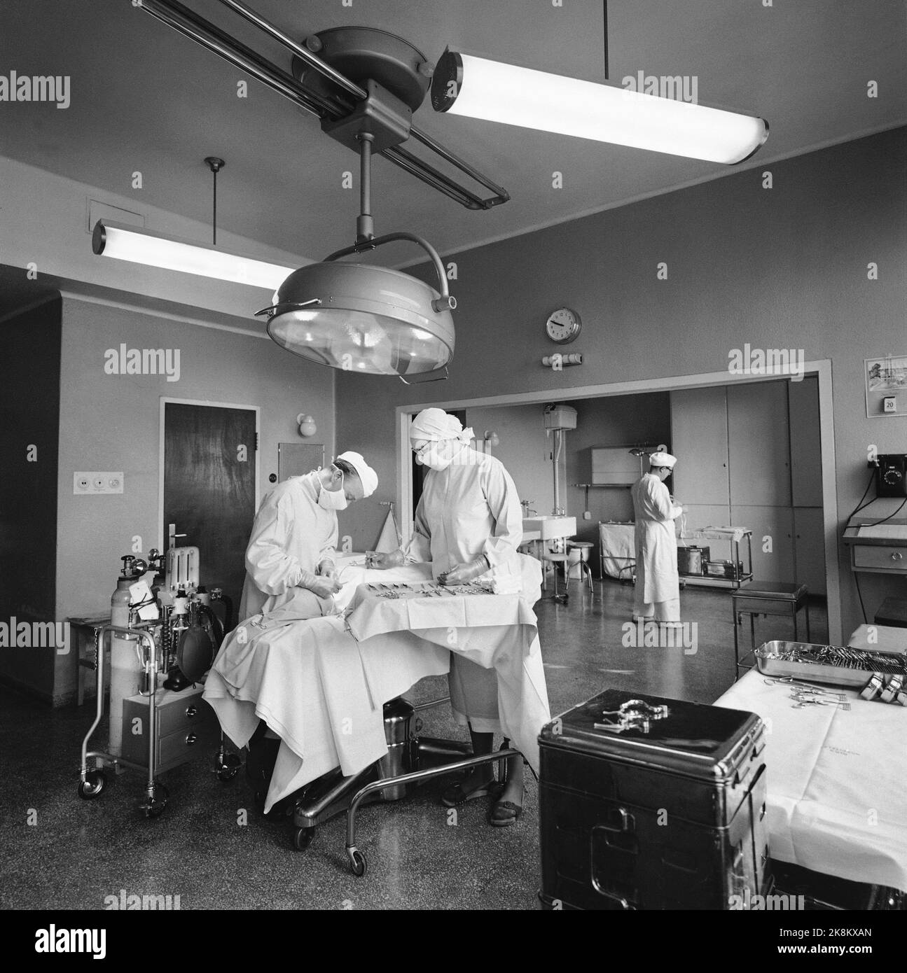 Oslo April 11, 1959. The National Hospital is the center of plastic surgery in Norway in 1959