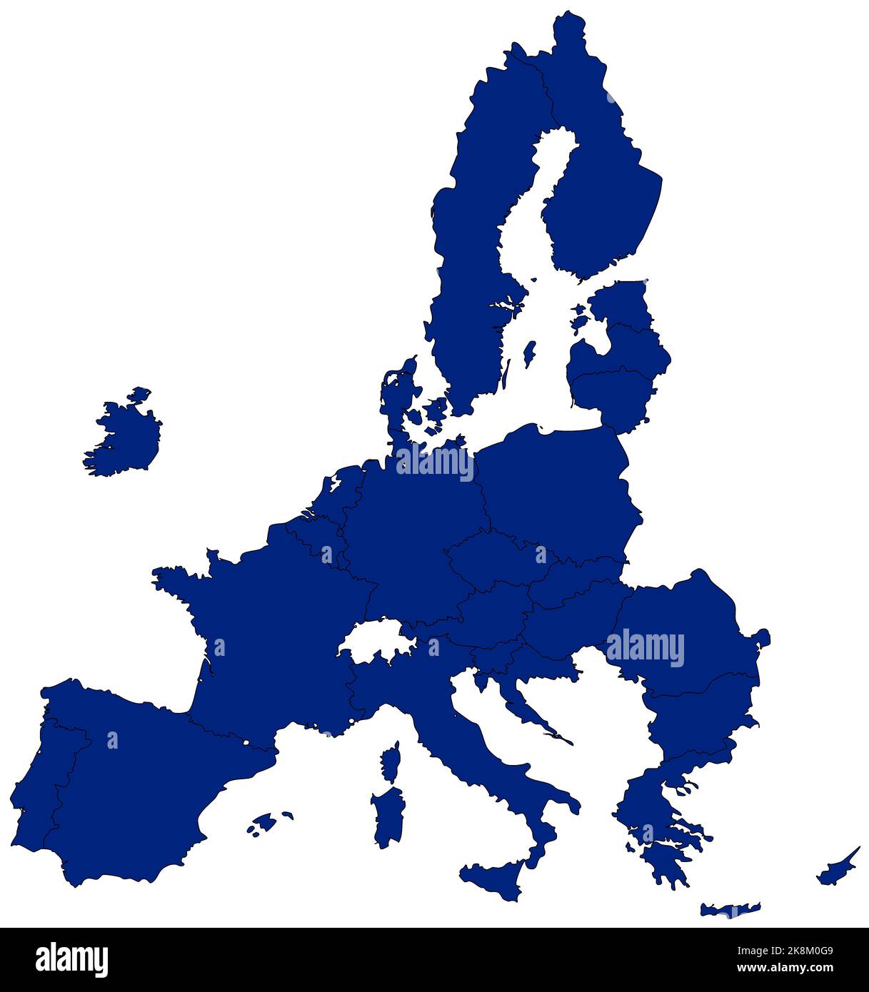 map-of-eu-filled-with-blue-color-stock-photo-alamy