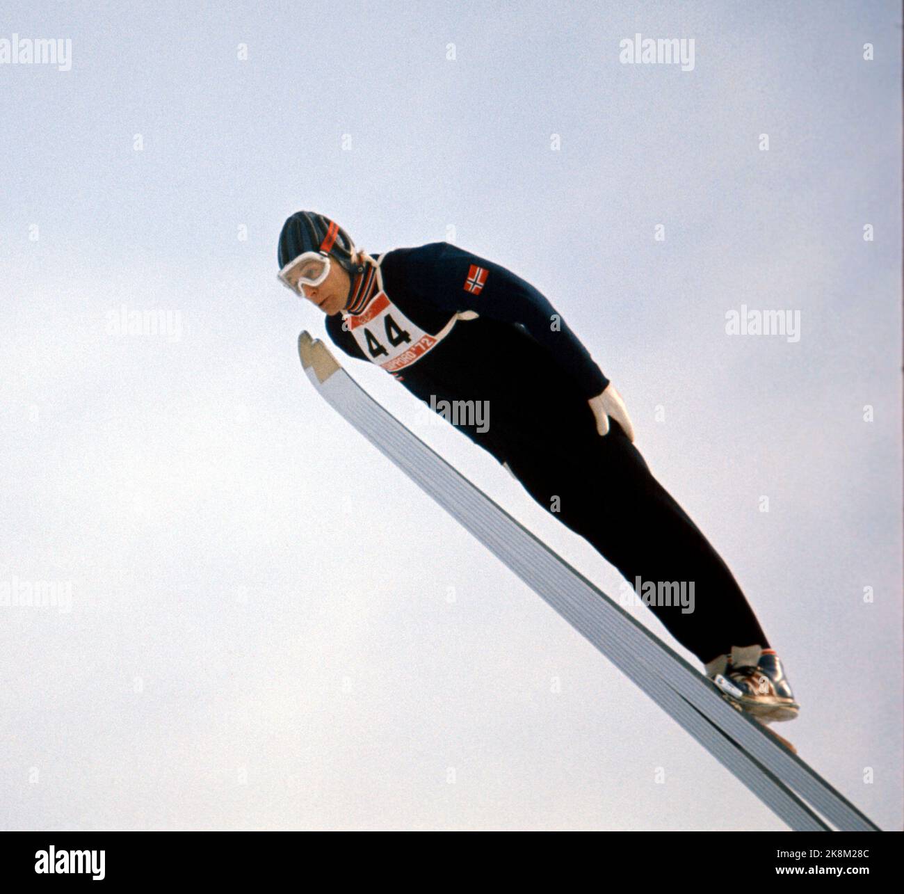 Sapporo, Japan 1972. Ski jumpers Ingolf Mork in action in