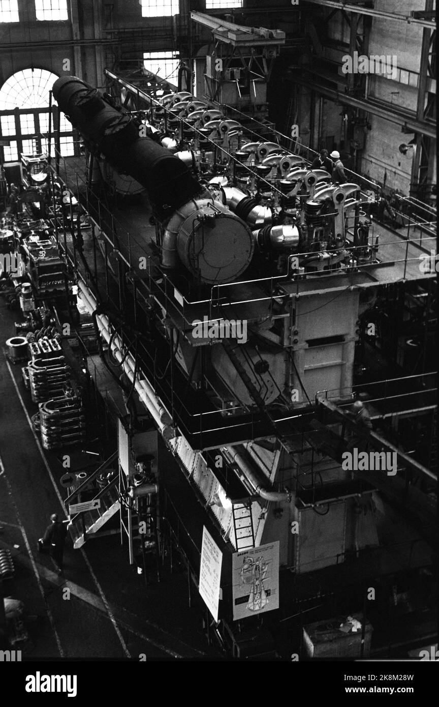 Oslo, 19630521. The largest diesel engine built in Norway. There is an ...
