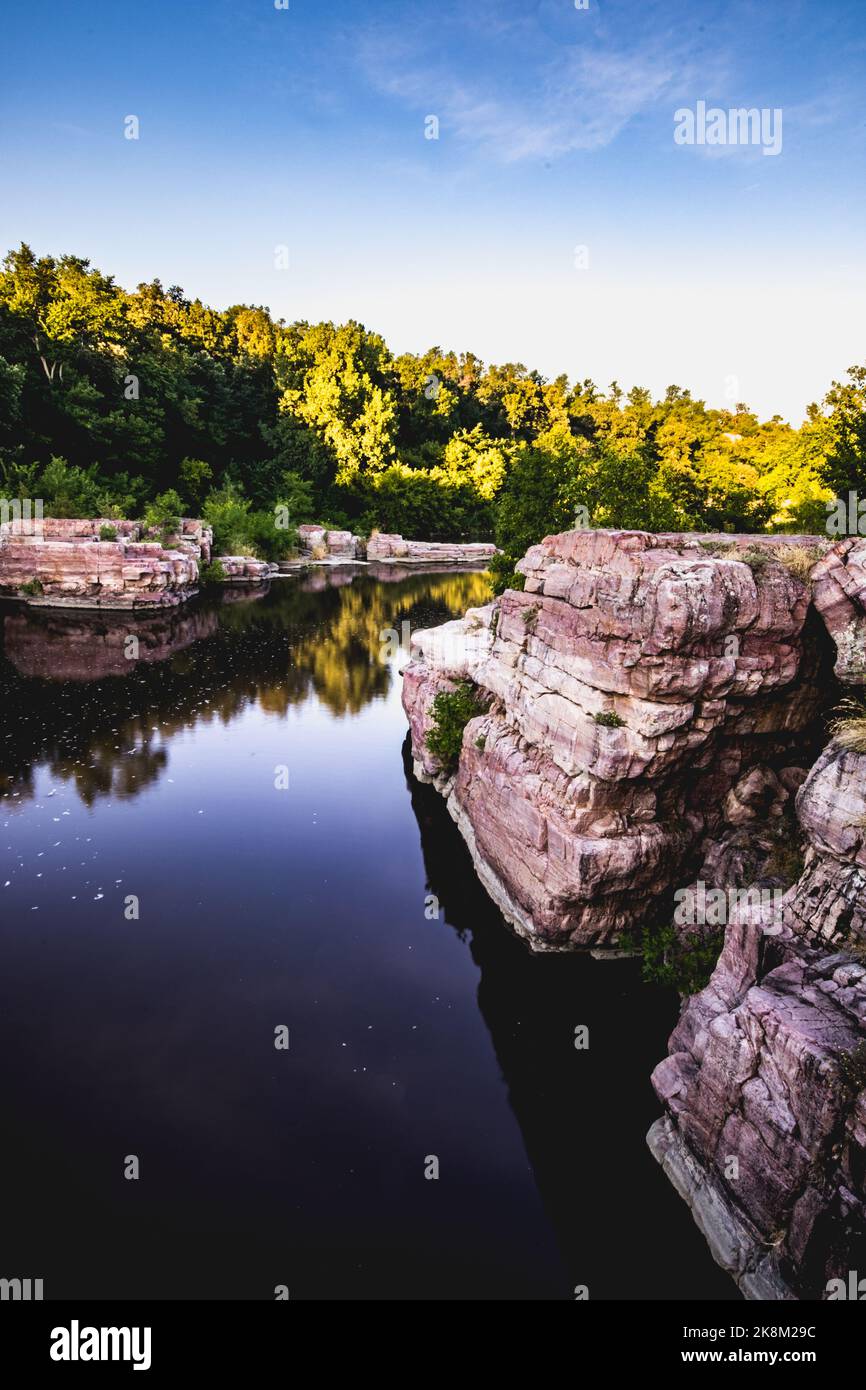 Beautiful view of Split Rock Creek, Palisades State Park Stock Photo
