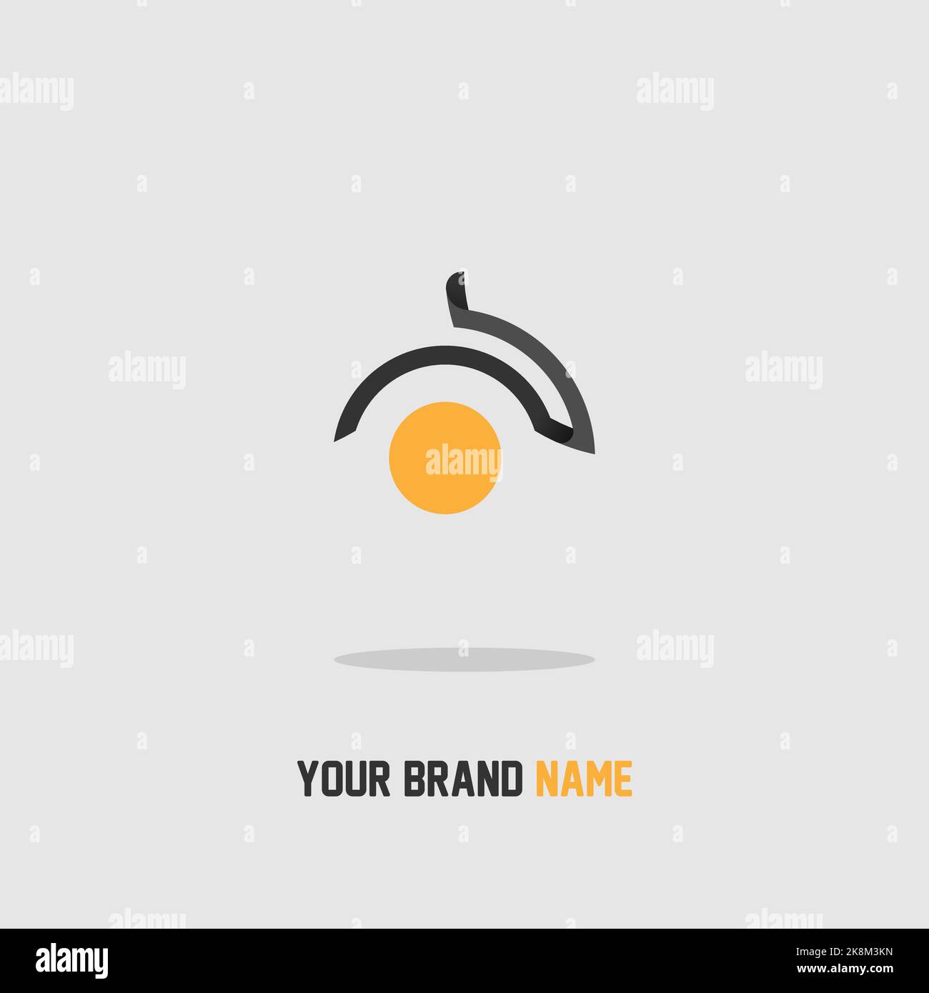 A creative logo inspired from a hedgehog shape with simple lines Stock Vector