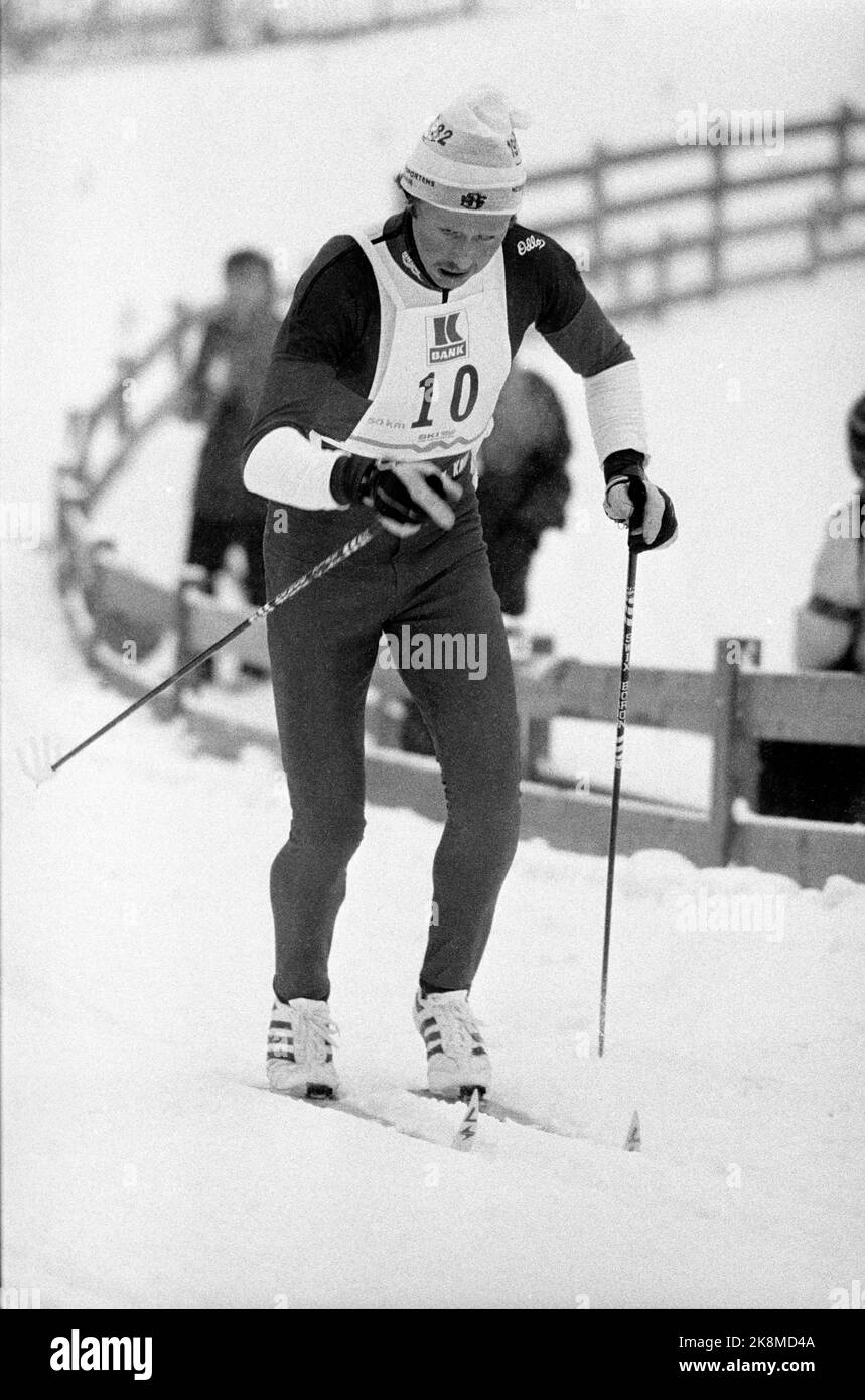 Oslo 19820227. Per Knut Aaland in action at the 5mile in the World Cup