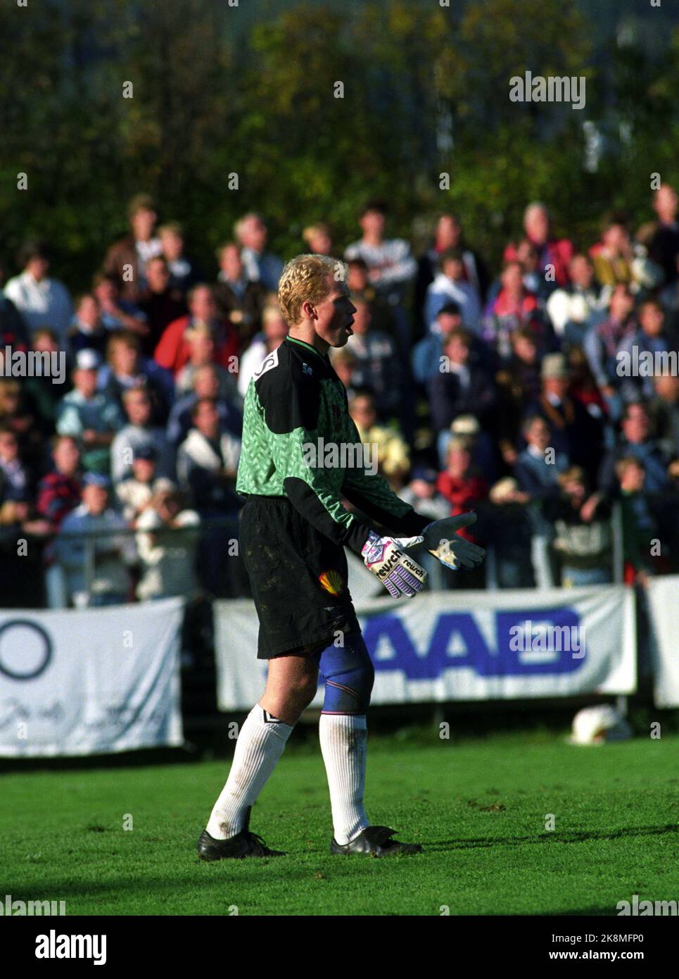 Drammen 19911006. Football Strømsgodset - Rosenborg, Marienlyst Stadium. Ola By Rise, keeper RBK. Photo: Morten F. Holm / NTB Stock Photo
