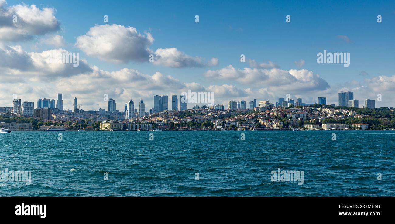Istanbul city seen from the sea Stock Photo