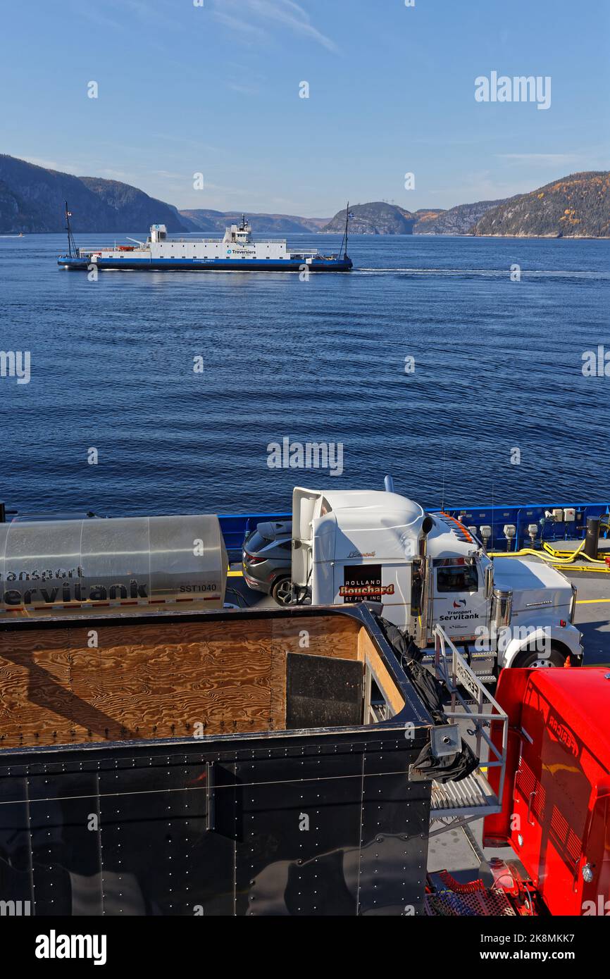 TADOUSSAC, CANADA, October 12, 2022 Called "traversier" in Quebec, a
