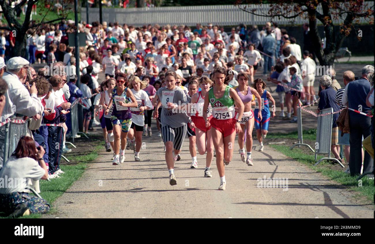 Oslo 19930508 The Grete Waitz race for women. Women in action. Photo: Bjørn Owe Holmberg / NTB / NTB Stock Photo