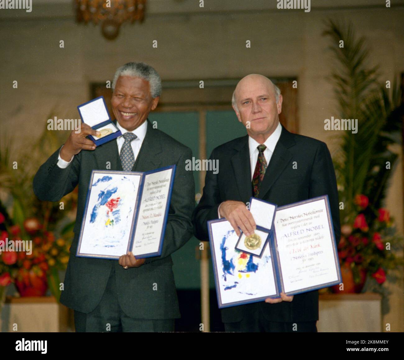 Oslo 199312 Nobel Peace Prize 1993 To Nelson Mandela And F W They Oslo 199312 Nobel Peace Prize 1993 To Nelson Mandela And F W They
