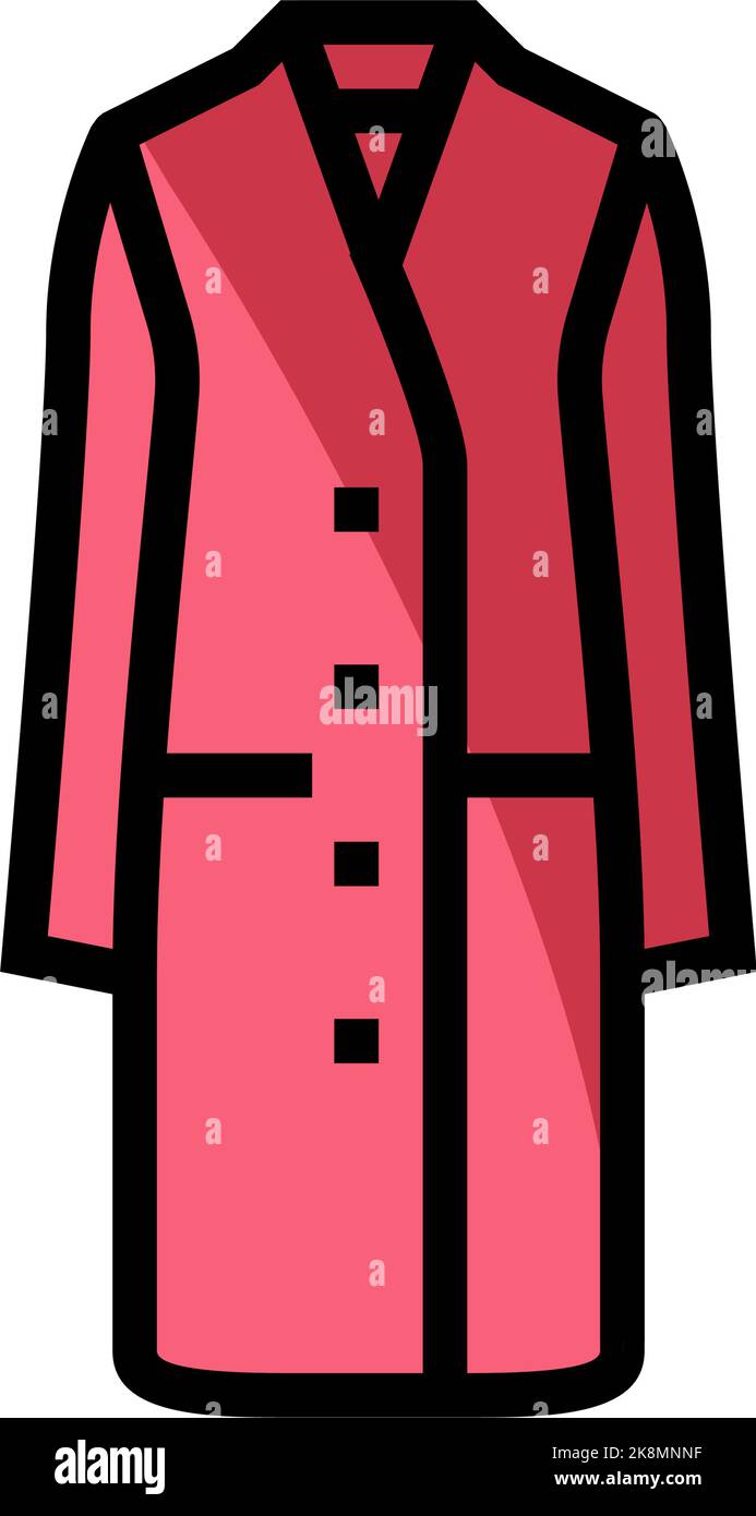 evening coat outerwear female color icon vector illustration Stock ...