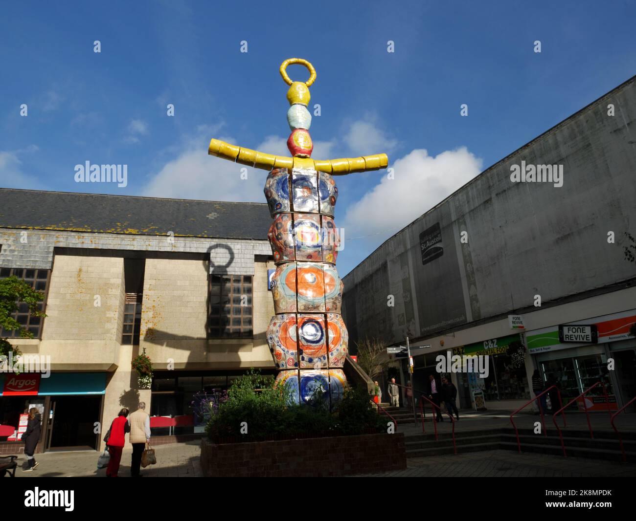 "Earth Goddess" scuplture, St Austell, Cornwall. By Sandy Brown, it is the tallest ceramic