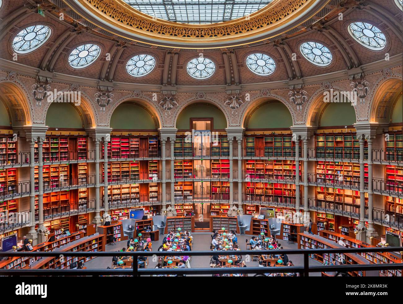 PARIS, FRANCE, OCTOBER 20, 2022 Oval reading room in National Library