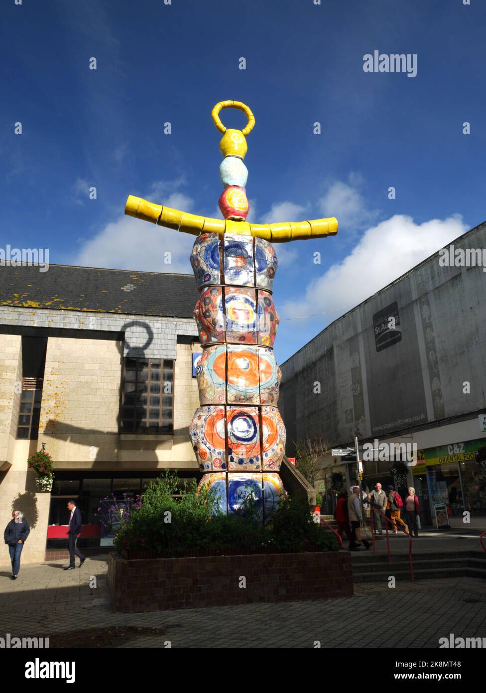 "Earth Goddess" scuplture, St Austell, Cornwall. By Sandy Brown, it is the tallest ceramic