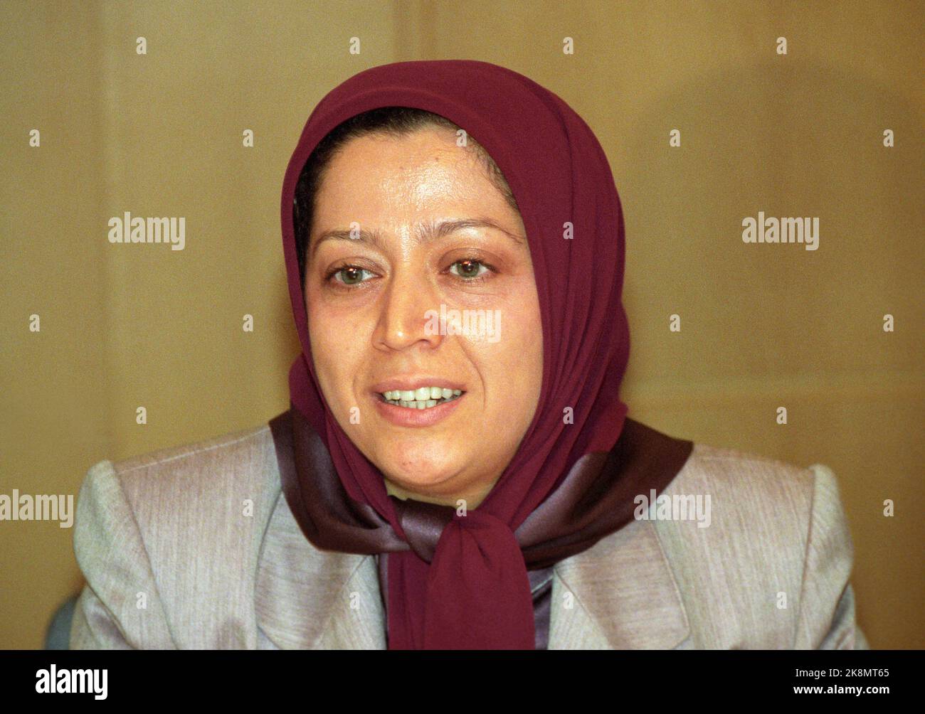 Oslo 19951027: Iran's exile president Maryam Rajavi visits Norway. Photo: Berit Roald Scanfoto / NTB Stock Photo