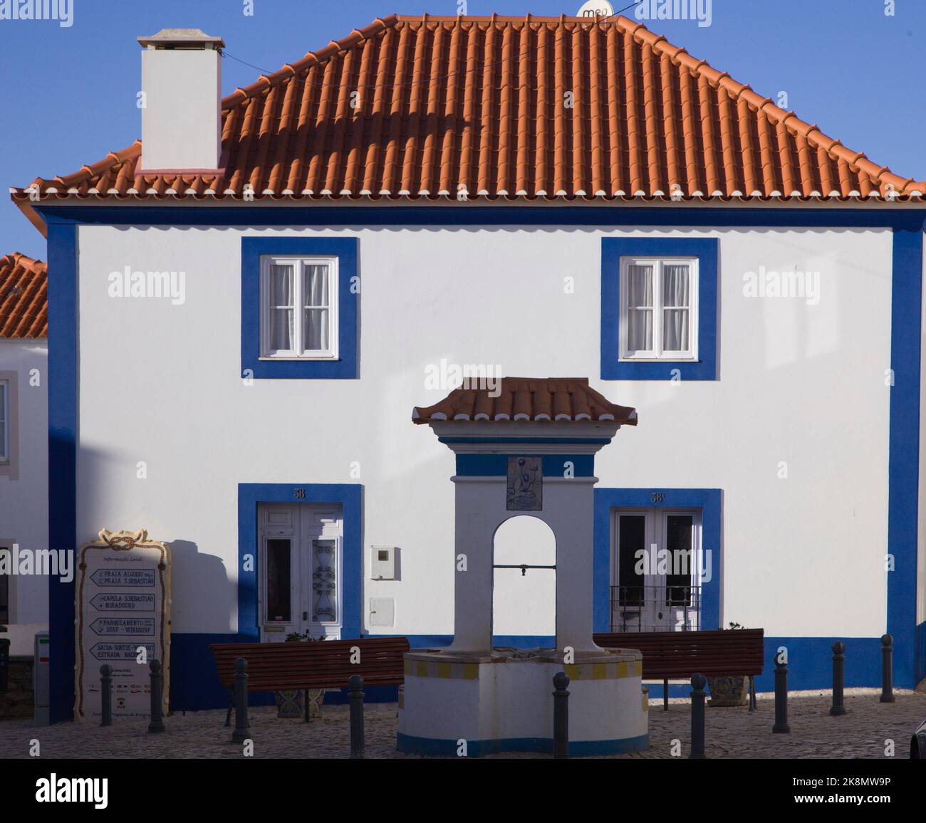 Portugal, Ericeira, fishing village, typical house, Stock Photo