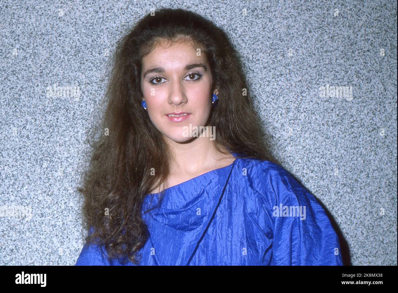 Portrait of the Canadian singer Céline Dion in 1985 Stock Photo - Alamy