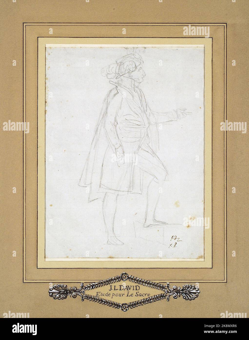 Jacques Louis David French school Study for The Distribution of Eagle