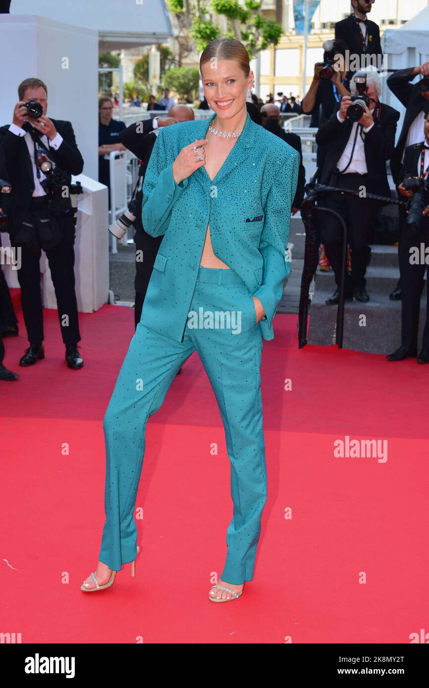 Toni Garrn (suit by OffWhite) 'Triangle of Sadness' Cannes Film