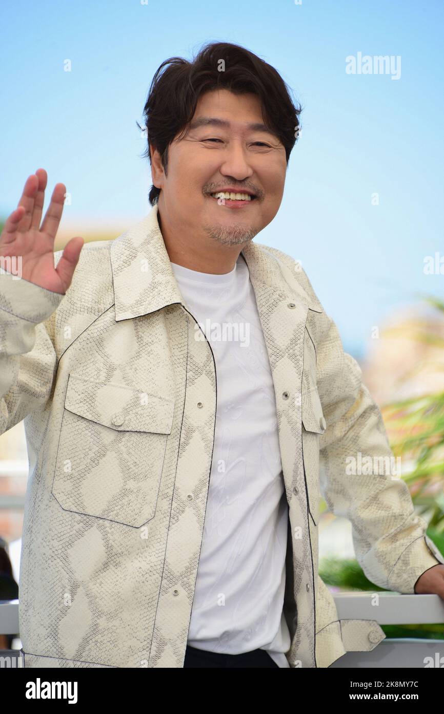 Song Kang-ho Photocall of the film 'Broker' 75th Cannes Film Festival May 27, 2022 Stock Photo