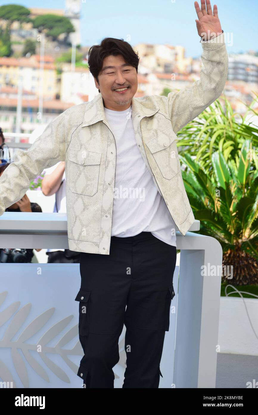 Song Kang-ho Photocall of the film 'Broker' 75th Cannes Film Festival May 27, 2022 Stock Photo