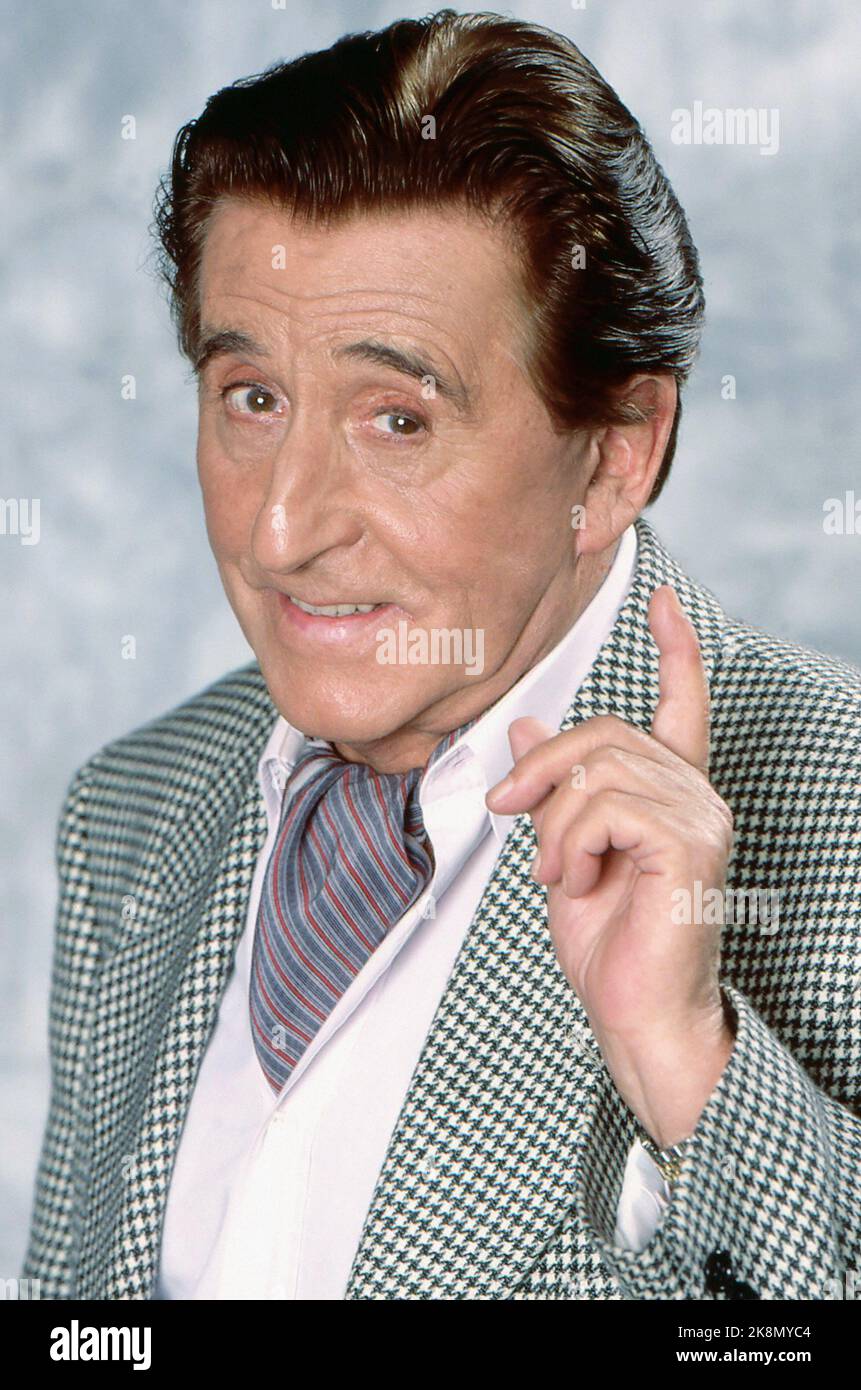 Studio portrait of French actor Jean Lefebvre in 1992 Stock Photo Alamy