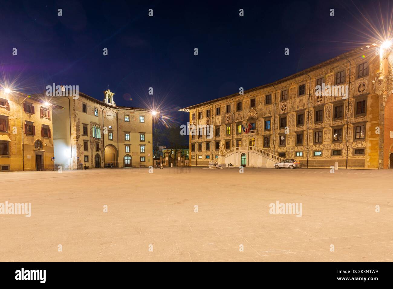 View of the piazza dei cavalieri against evening sky Stock Photo