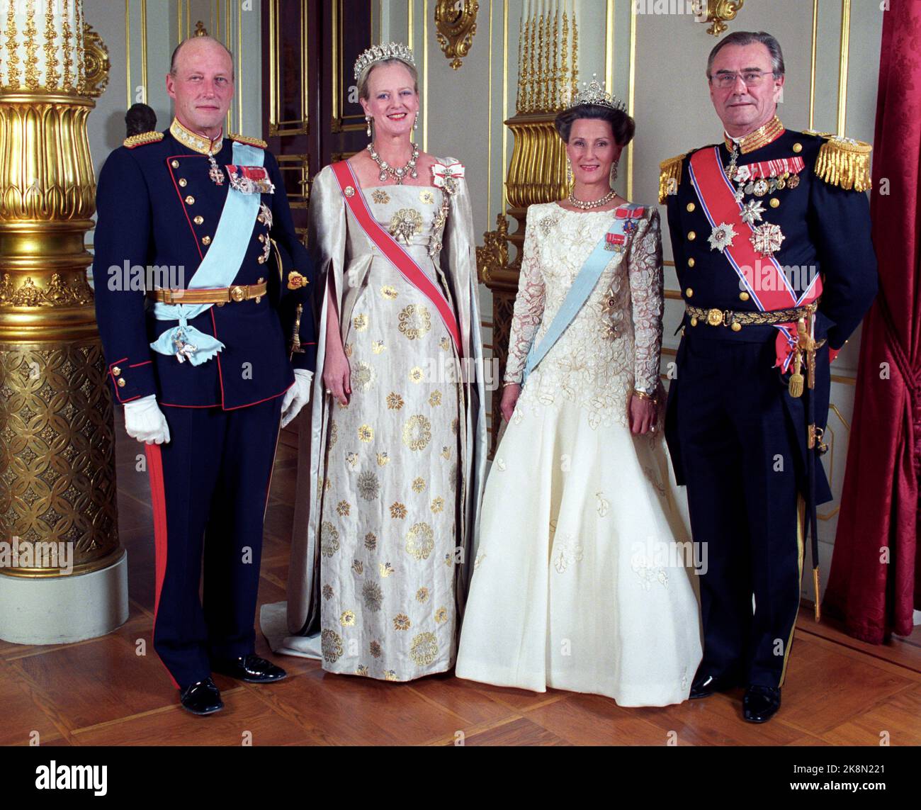 Oslo on October 13, 1992. Queen Margrethe and Prince Henrik of Denmark