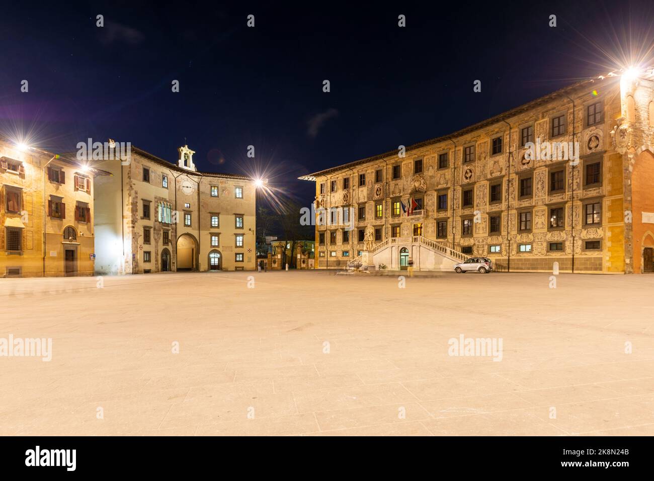 View of the piazza dei cavalieri against evening sky Stock Photo