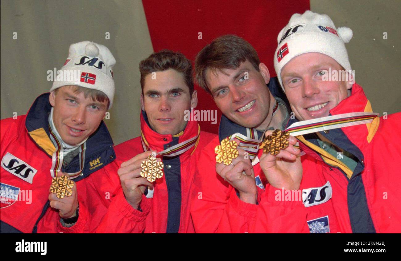 Erling jevne and bjorn daehlie took gold photo hires stock photography