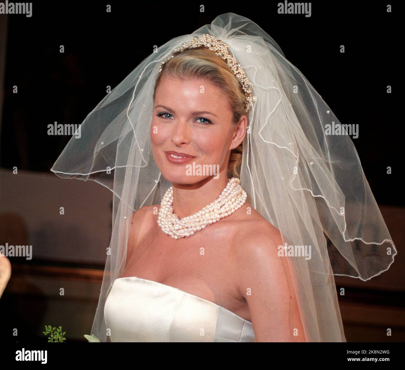 Oslo 14 January 1996. Vendela Kirsebom during the bridal show at the