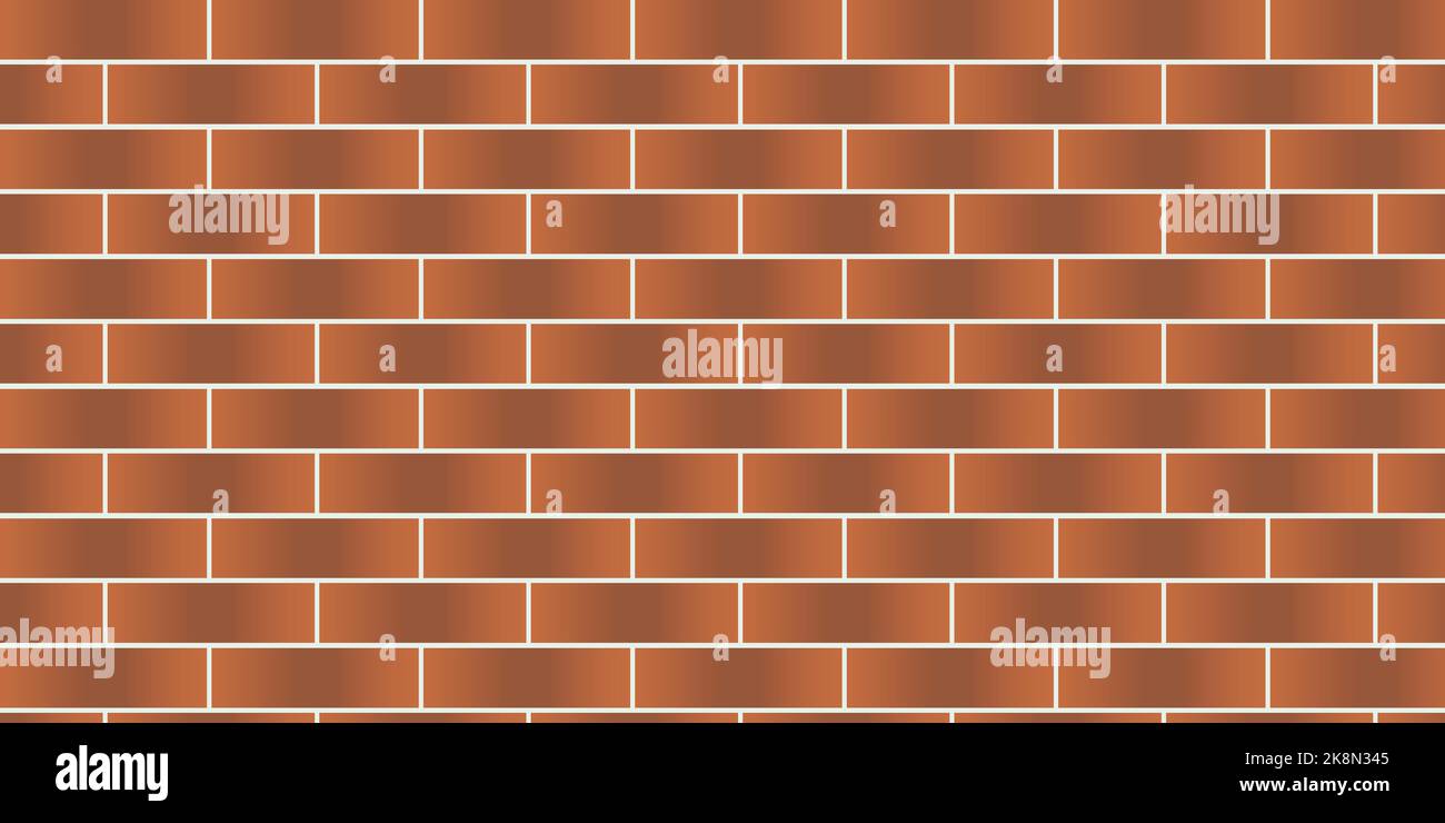A seamless brown brick wall background with dark shadows Stock Vector ...