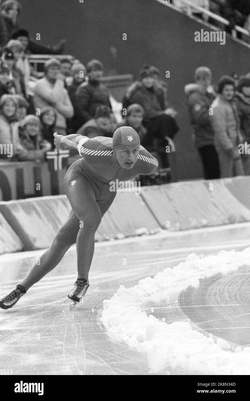 Oslo February 15, 1981. World Championships, skating at