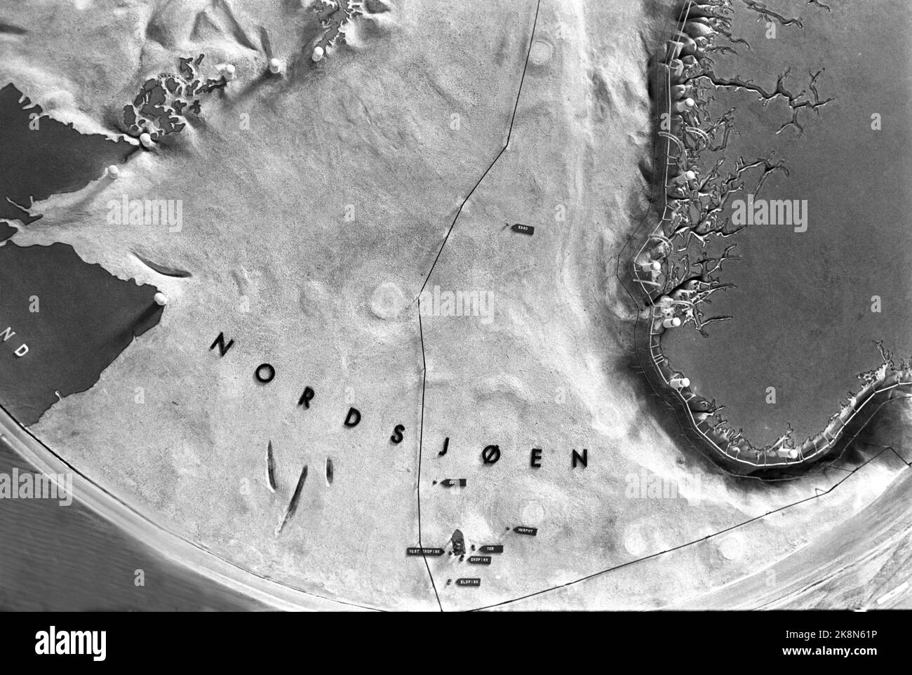 Oslo 19710527 Model of the continental shelf in the North Sea, with