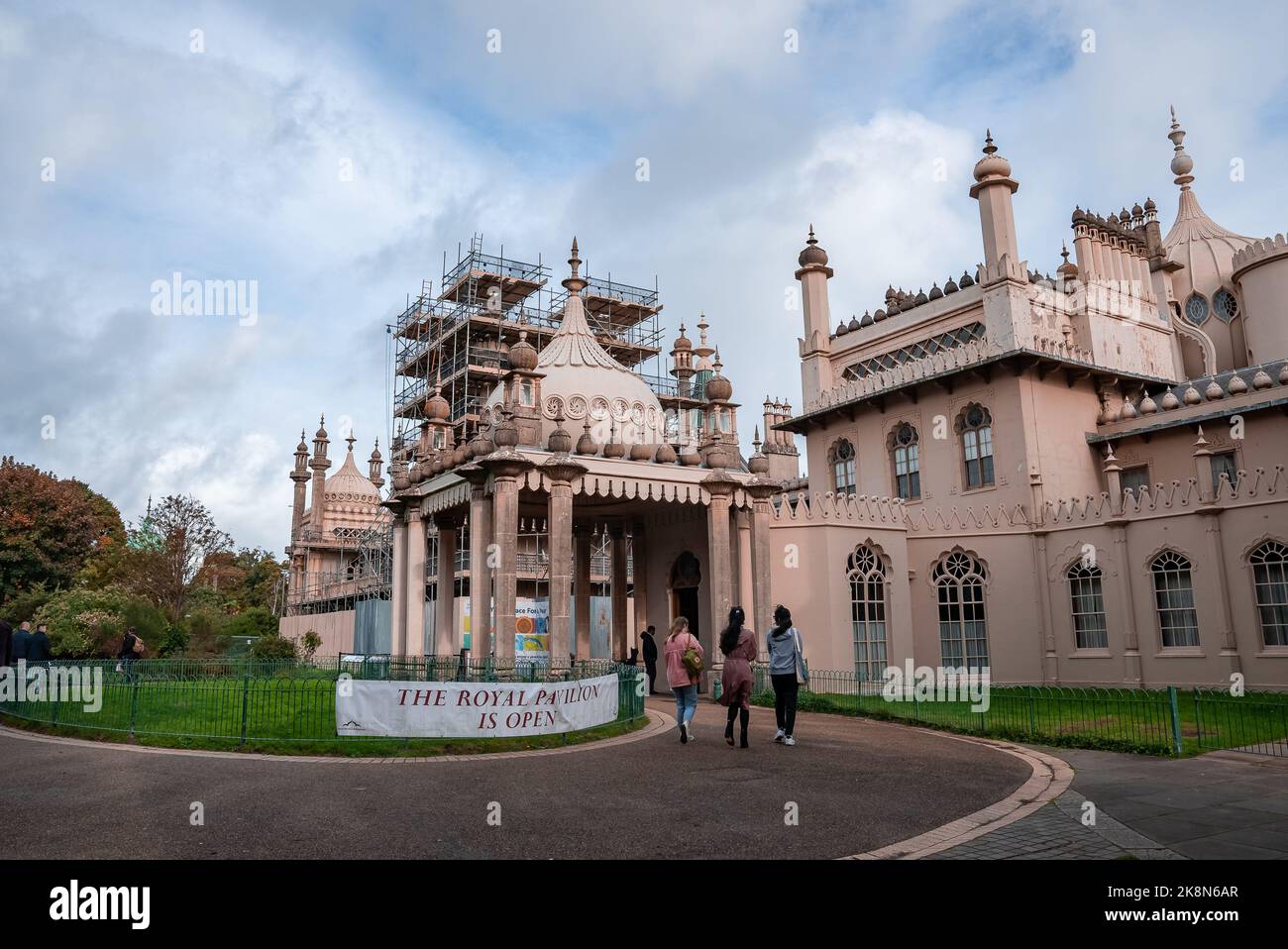 Panoramic view of the Royal Pavilion in Brighton Stock Photo