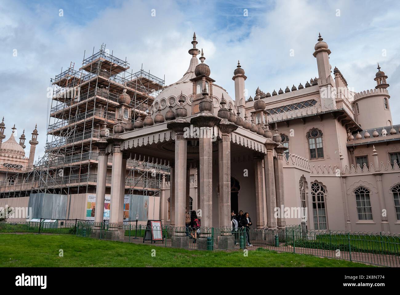 Panoramic view of the Royal Pavilion in Brighton Stock Photo