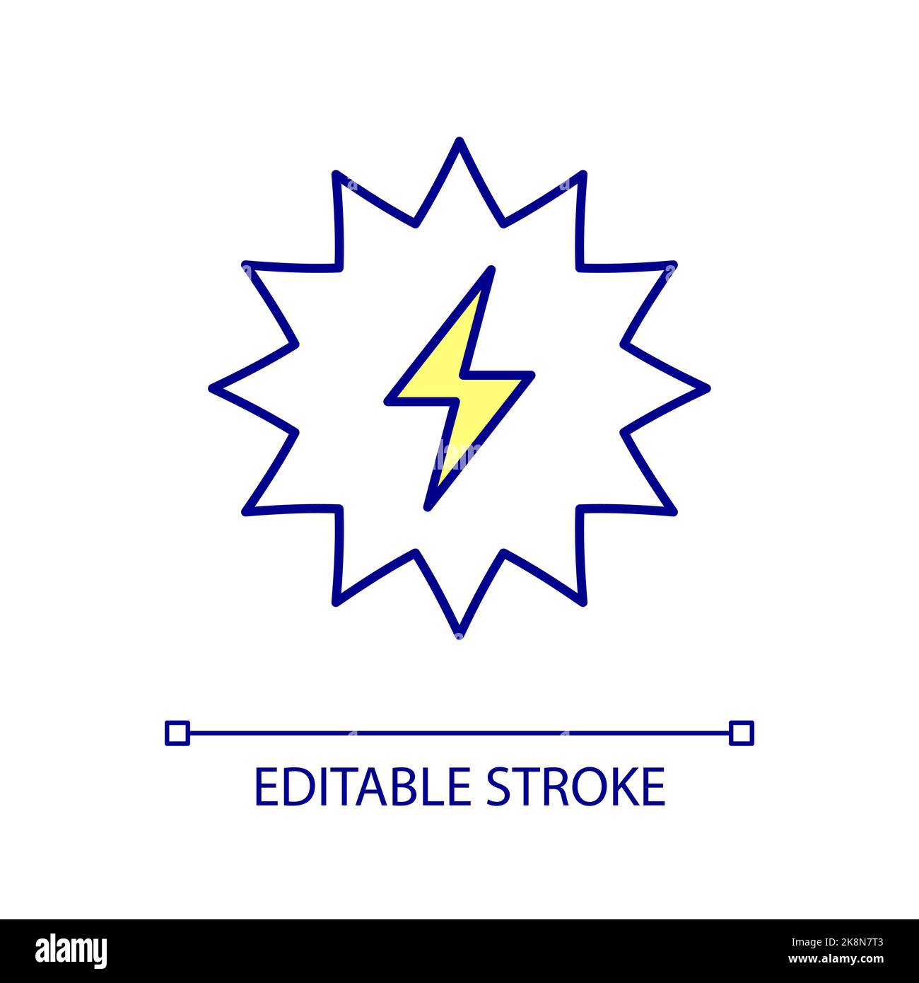 Caution electricity line icon Stock Vector Images - Alamy