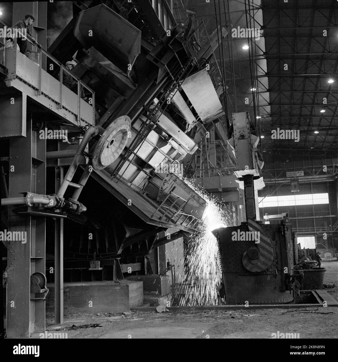 Mo i Rana 1955 Norsk Jernverk in Mo i Rana is put into operation