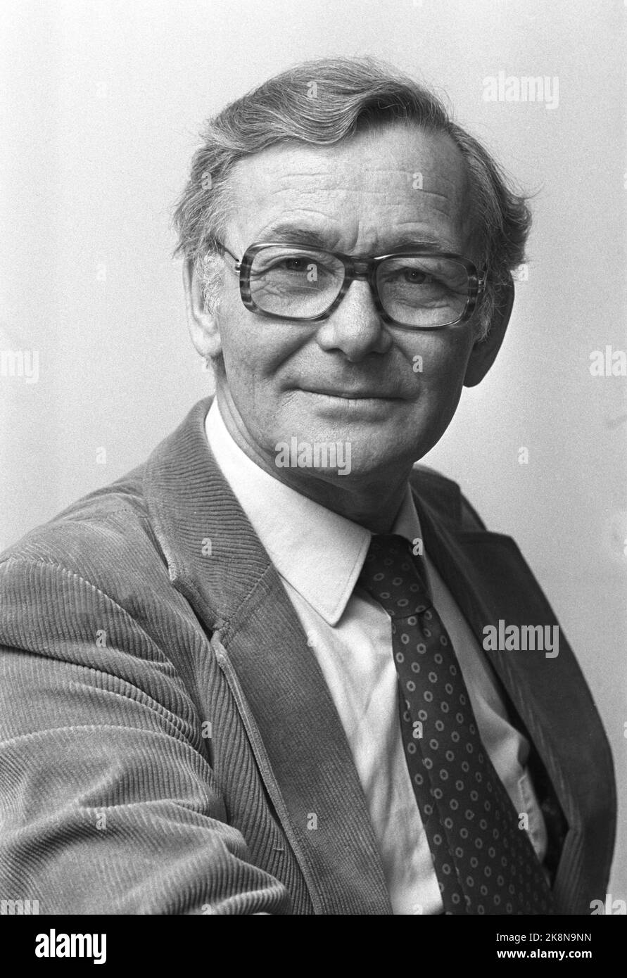 Oslo January 10, 1977. Program manager Odd Grythe. Photo: Bjørn Sigurdsøn / NTB / NTB Stock Photo