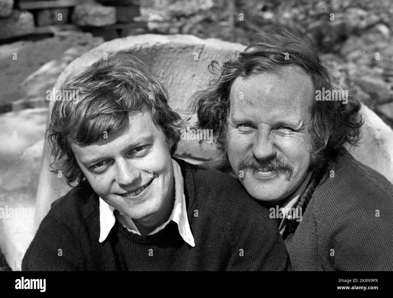 Oslo 1974. Trond Kirkvaag (t.v.) and Jon Skolmen in the entertainment