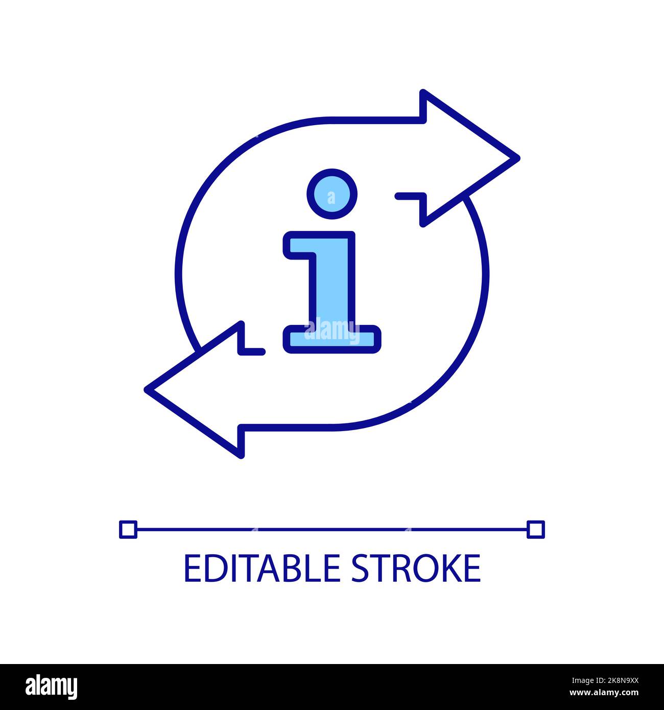 Information exchange RGB color icon Stock Vector