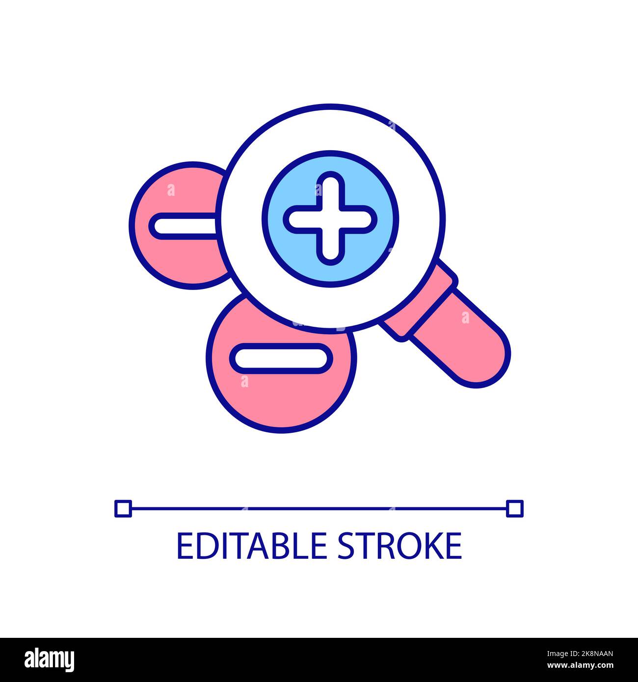 Finding advantages RGB color icon Stock Vector