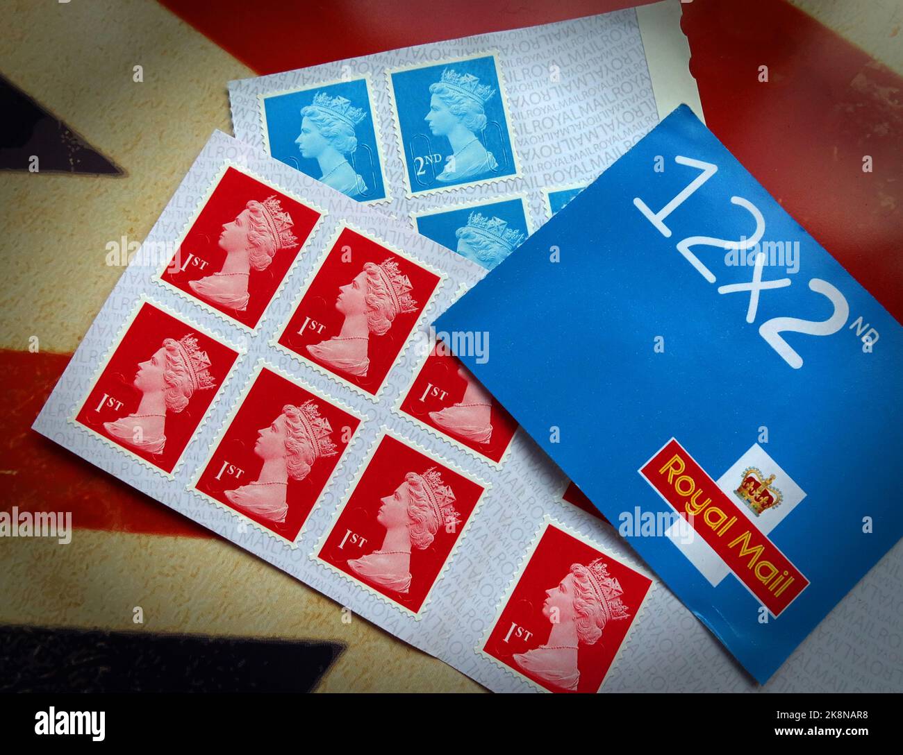 Royal Mail 2nd and 1st class books of stamps before the 31st January 2023 deadline Stock Photo