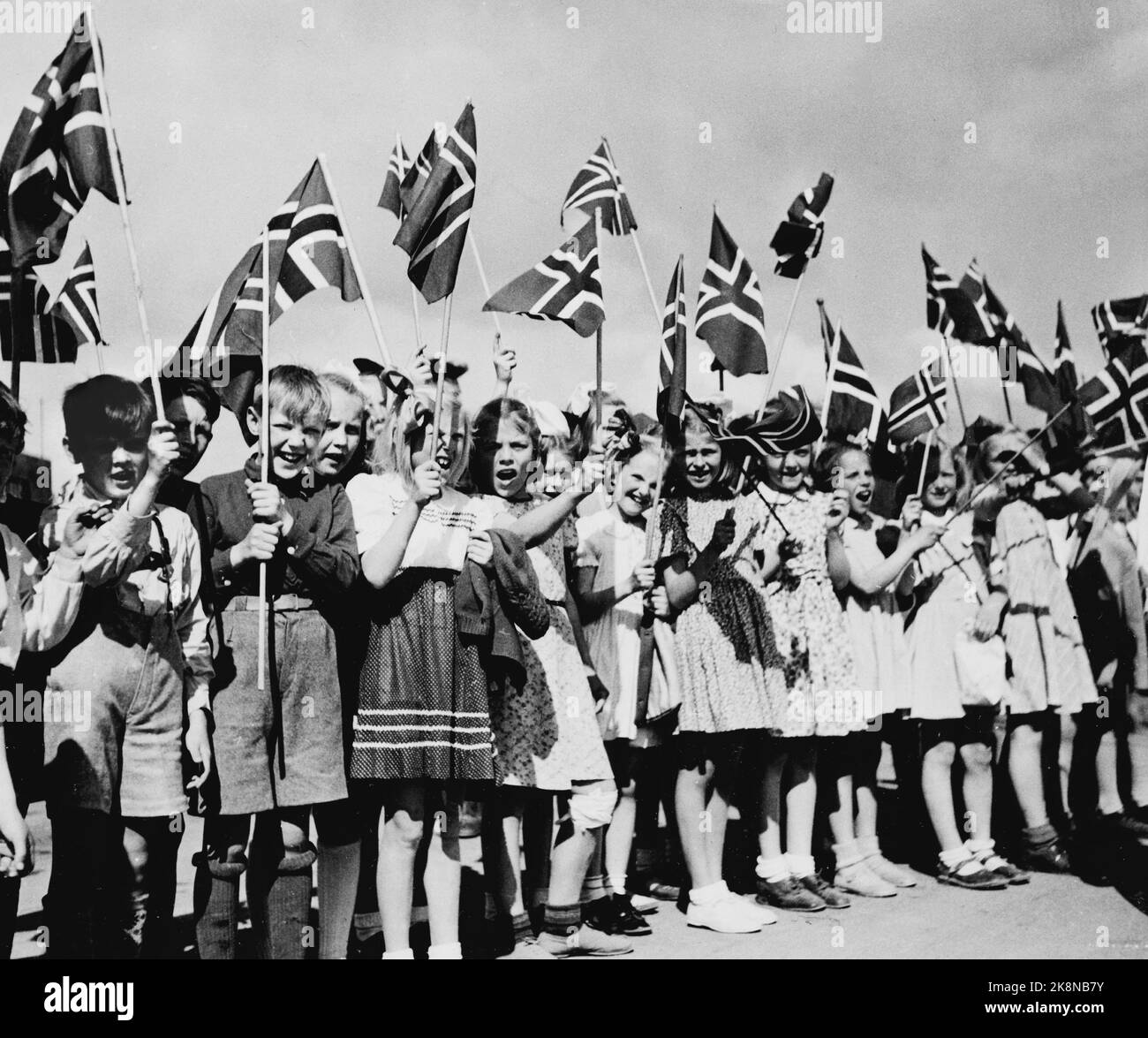 Oslo 19480512. Prime Minister of the UK Winston Churchill with his wife