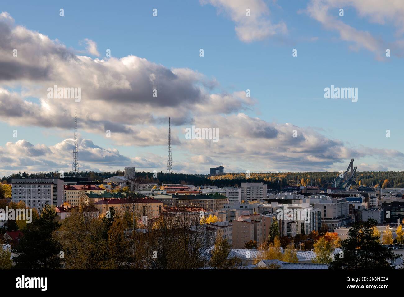 Lahti, Finland cityscape in autumn colors Stock Photo