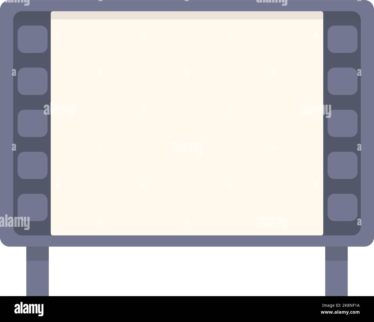 Screen car cinema icon cartoon vector. Drive movie. Auto night Stock