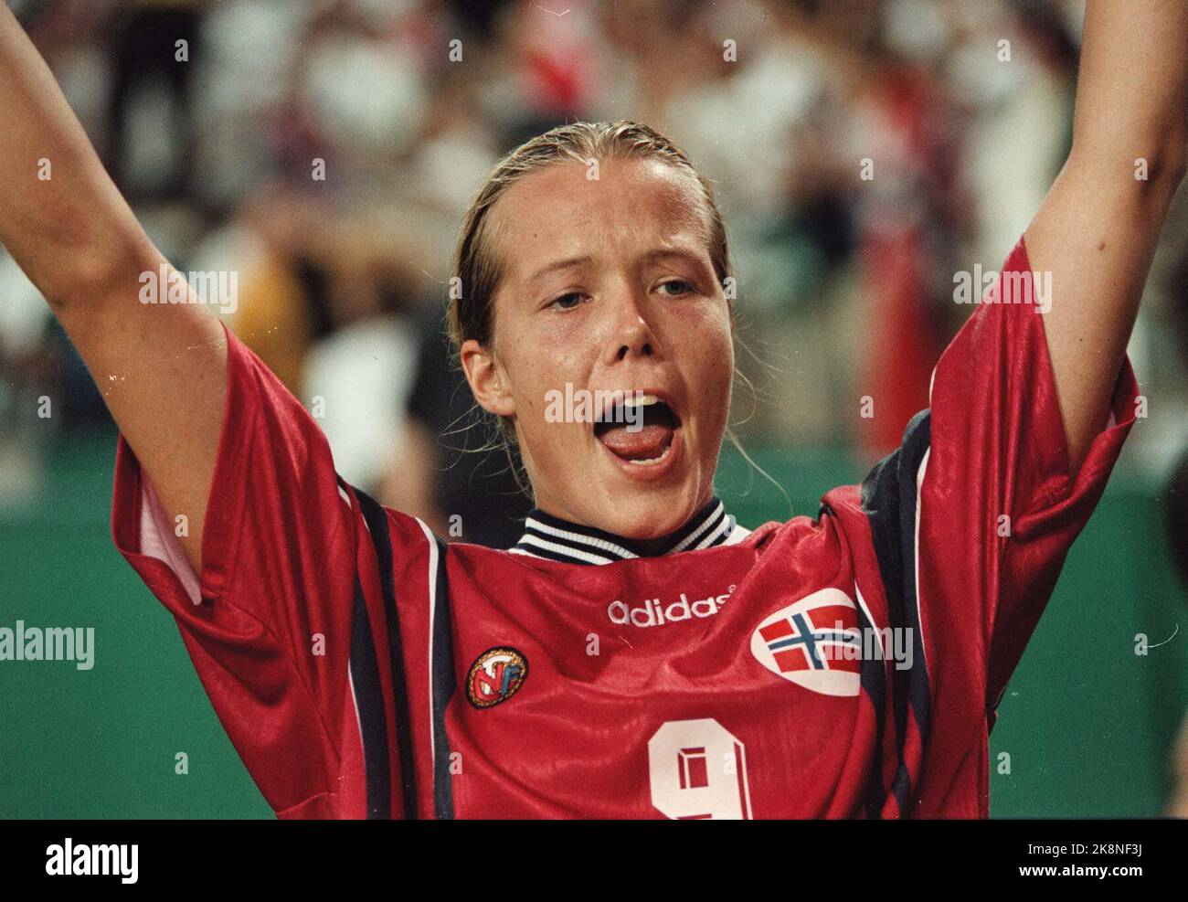 Marianne Pettersen and the Norwegian women's team won 4-0 over Japan in the Washington DC Olympic Games on Thursday. The Norwegian women's team is now ready for the semi -final in Athens. Photo Lise Åserud / NTB OL / ATLANTA / FOOTBALL / WOMEN / JUBEL Date: 1996/07/26 Stock Photo
