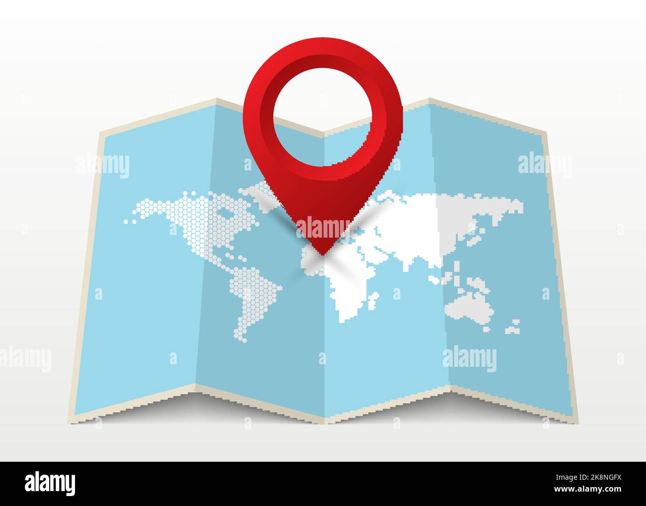 Map icon with Pin Pointer. Modern design. Vector illustration Stock ...